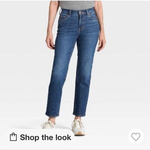 Universal Thread Women's Straight Leg Jeans in Deep Blue